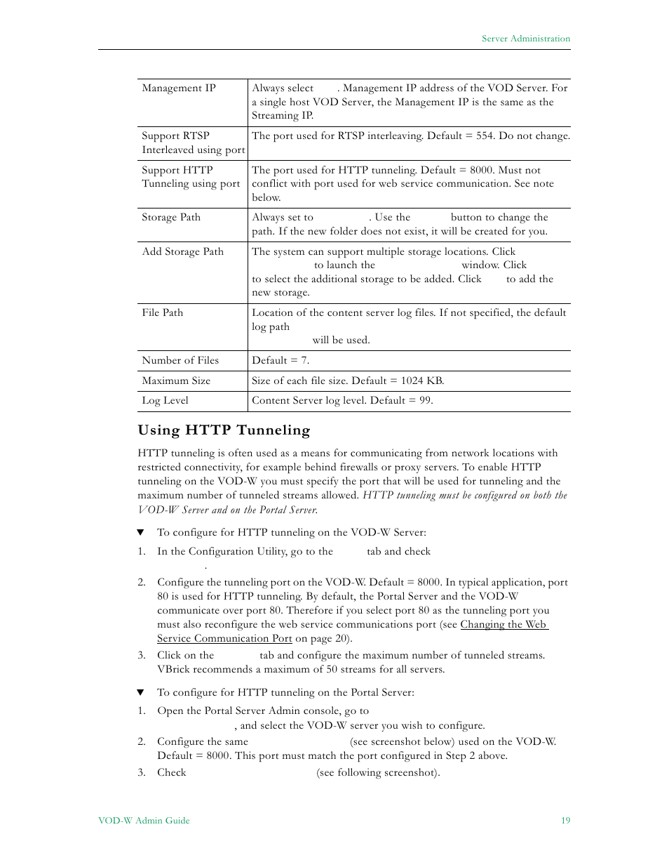 Using http tunneling | VBrick Systems VOD-W Server VBrick v4.2.1 User Manual | Page 27 / 94