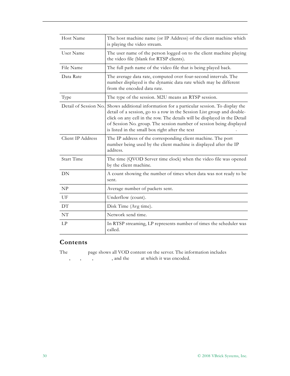 VBrick Systems VOD-W Server VBrick v4.2.1 User Manual | Page 38 / 94