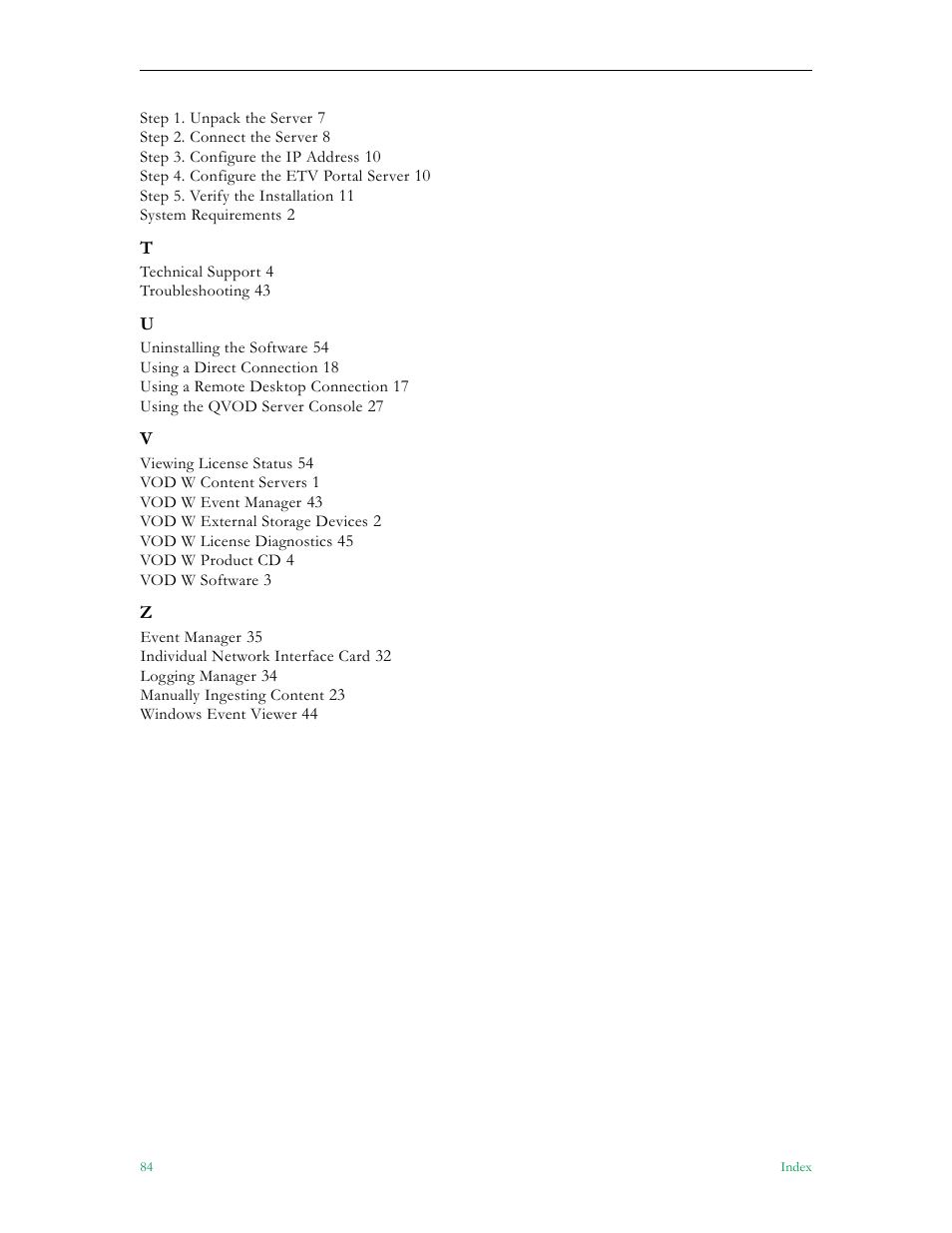 VBrick Systems VOD-W Server VBrick v4.2.1 User Manual | Page 92 / 94