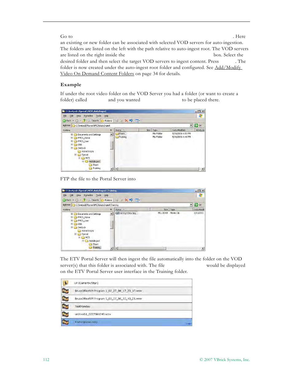 VBrick Systems Portal Server ETV v4.1 User Manual | Page 122 / 140