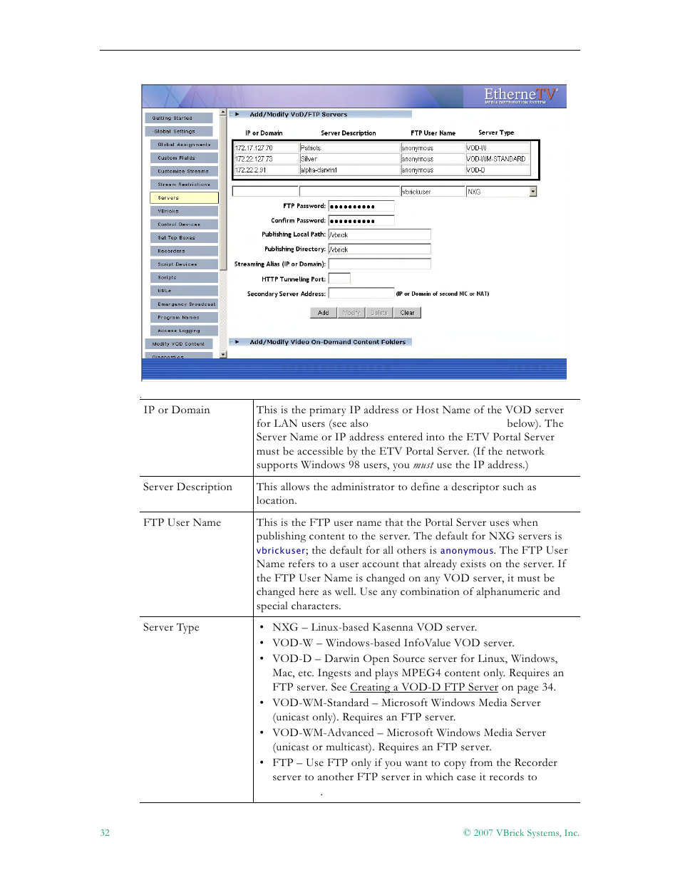 VBrick Systems Portal Server ETV v4.1 User Manual | Page 42 / 140