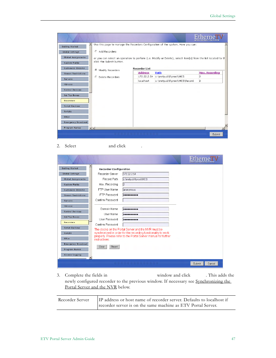VBrick Systems Portal Server ETV v4.1 User Manual | Page 57 / 140