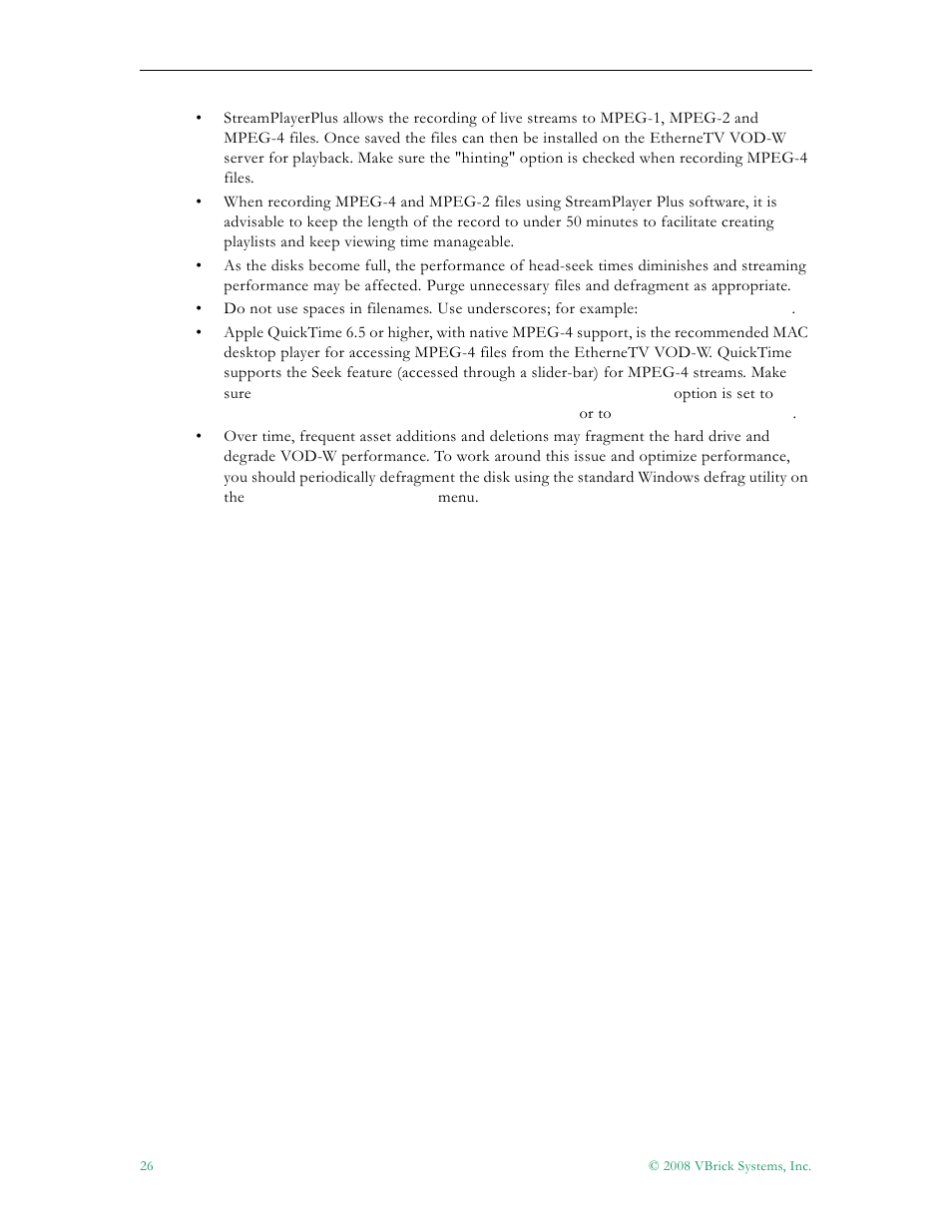 VBrick Systems VOD-W Server VBrick v4.2.3 User Manual | Page 34 / 92