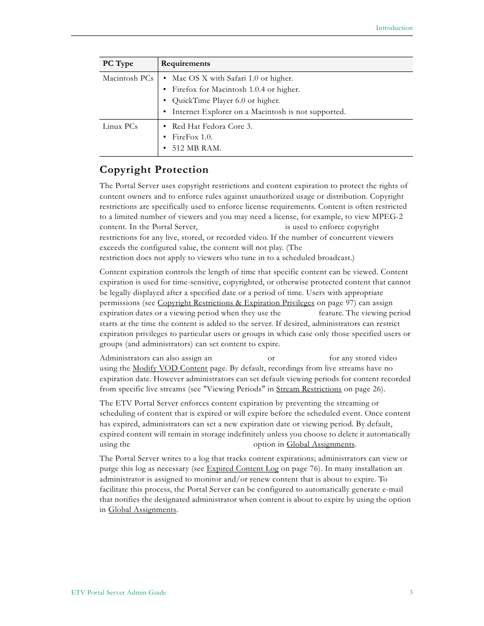 Copyright protection | VBrick Systems Portal Server ETV v4.2 User Manual | Page 15 / 164