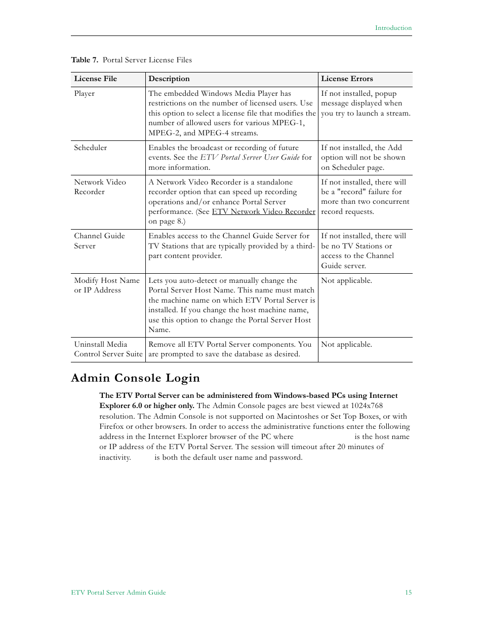 Admin console login | VBrick Systems Portal Server ETV v4.2 User Manual | Page 27 / 164