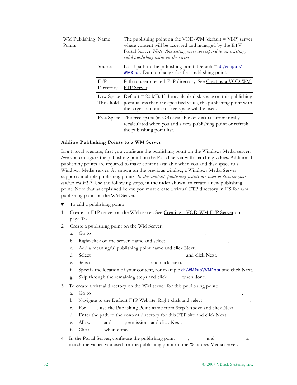 VBrick Systems Portal Server ETV v4.2 User Manual | Page 44 / 164