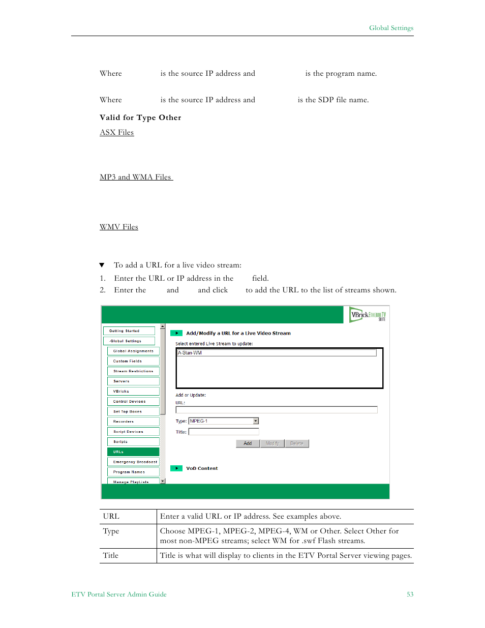 VBrick Systems Portal Server ETV v4.2 User Manual | Page 65 / 164