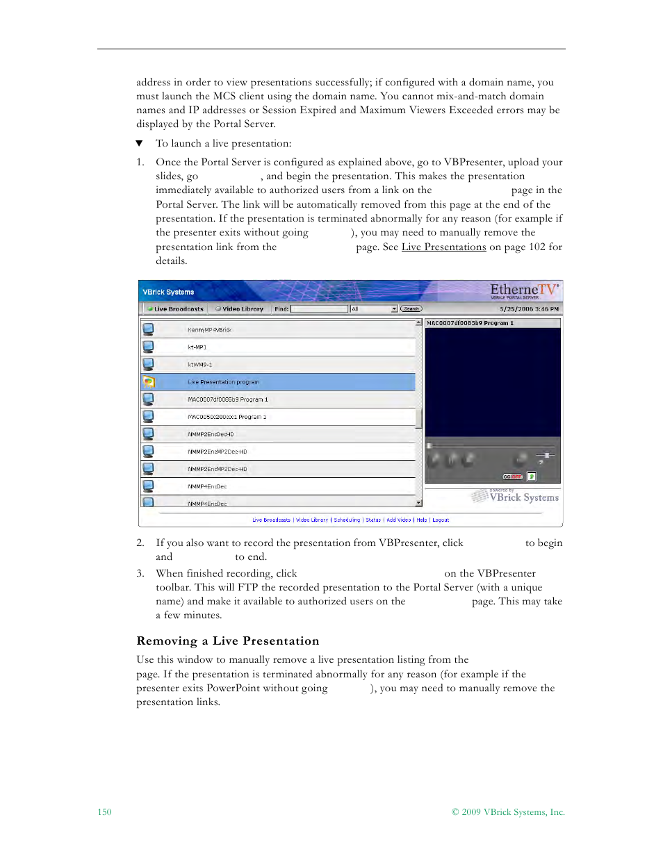 VBrick Systems ETHERNETV V4.4.3 User Manual | Page 162 / 216