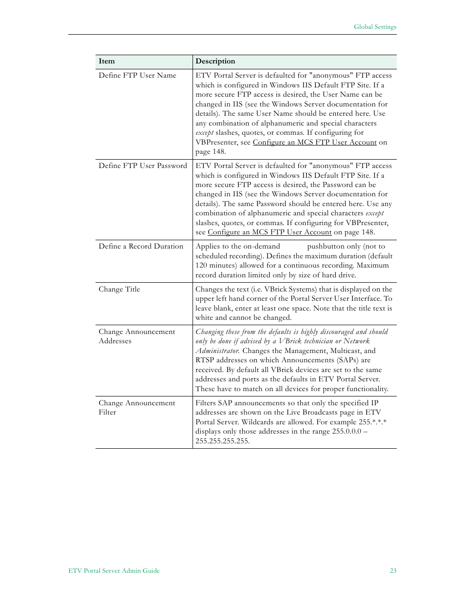 VBrick Systems ETHERNETV V4.4.3 User Manual | Page 35 / 216