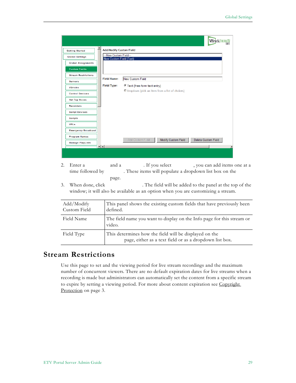 Stream restrictions | VBrick Systems ETHERNETV V4.4.3 User Manual | Page 41 / 216