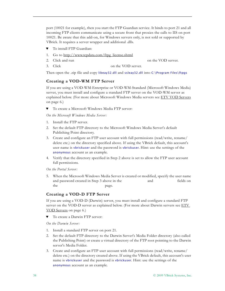 VBrick Systems ETHERNETV V4.4.3 User Manual | Page 50 / 216