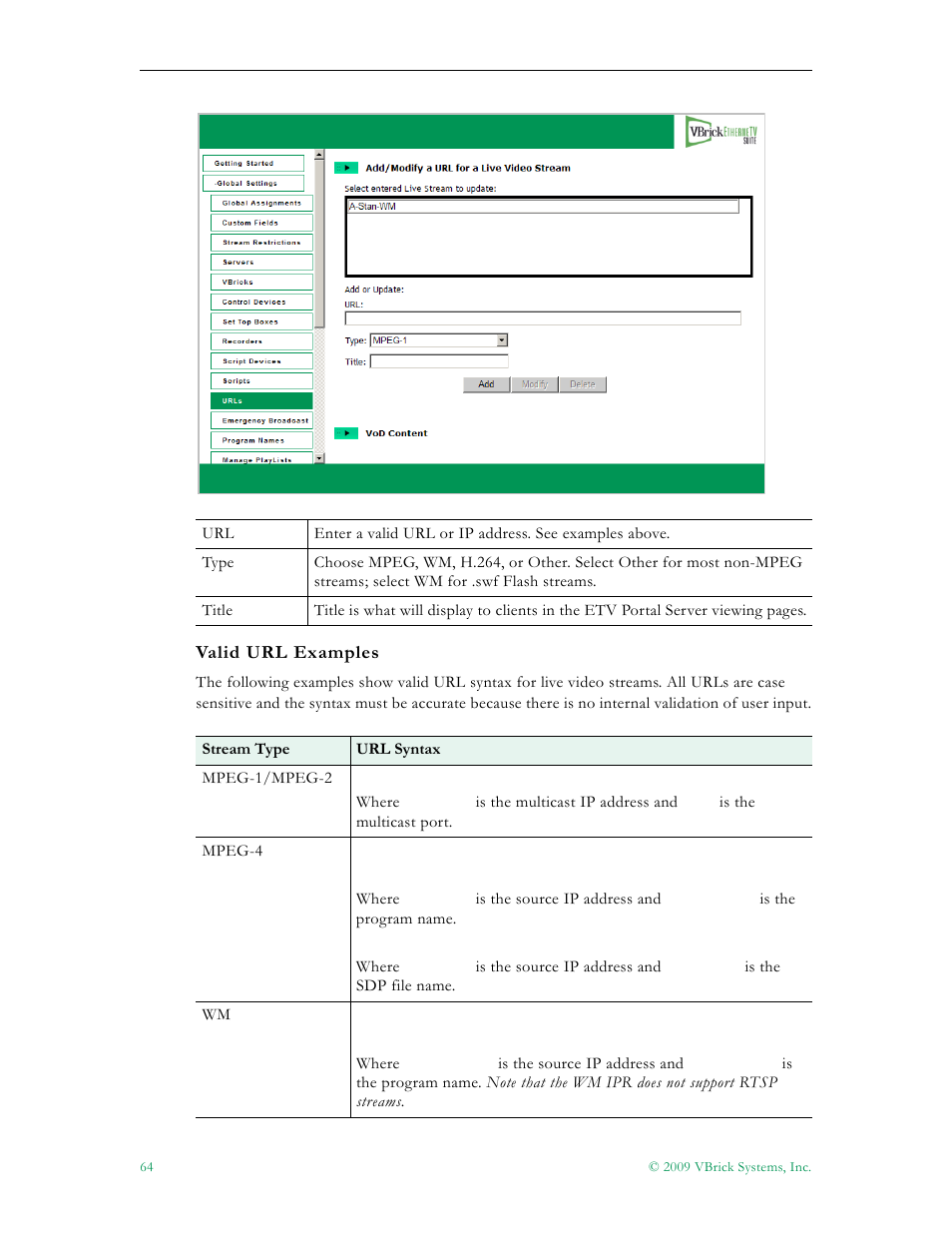 VBrick Systems ETHERNETV V4.4.3 User Manual | Page 76 / 216