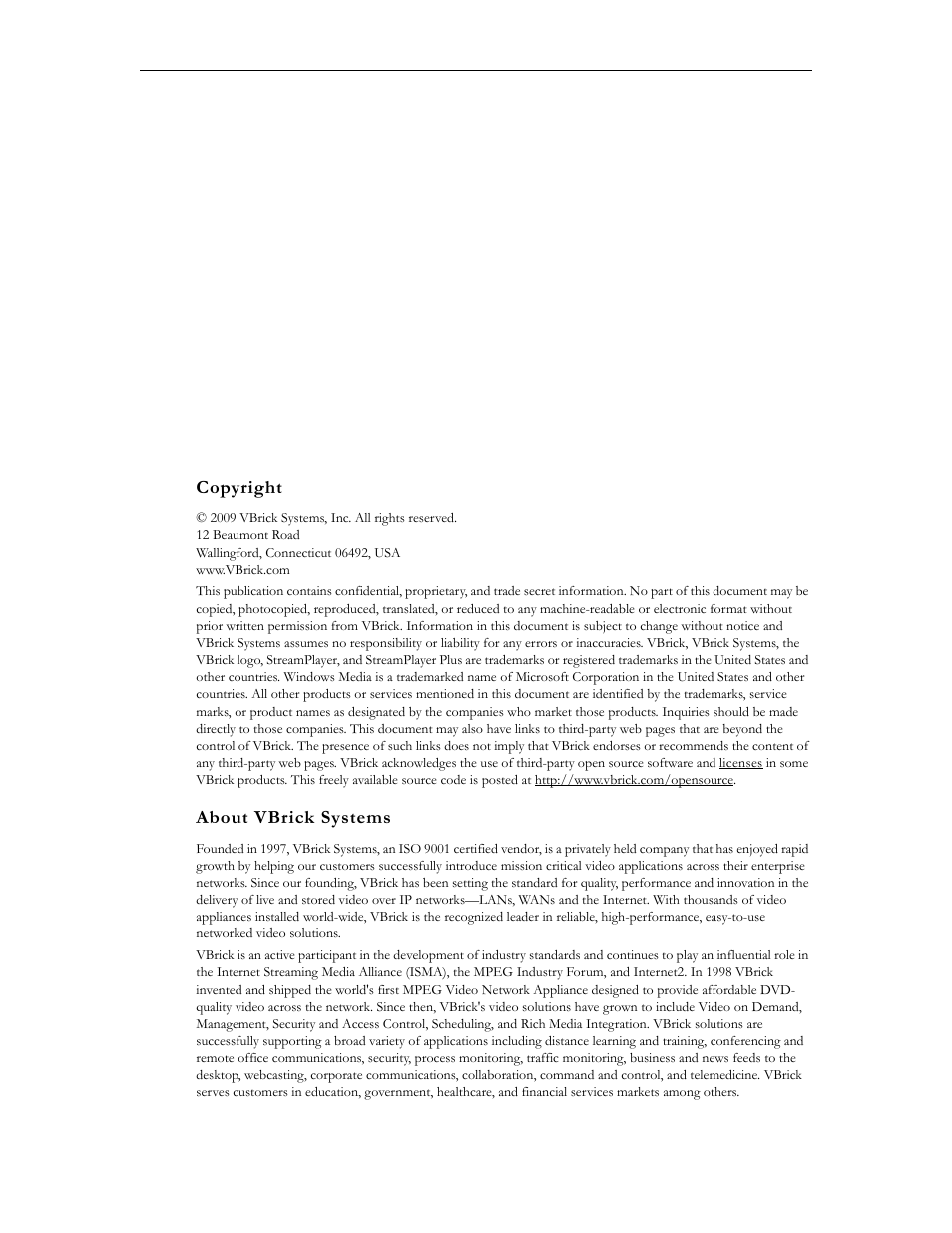 VBrick Systems ETHERNETV 4410-0118-0009 User Manual | Page 2 / 202
