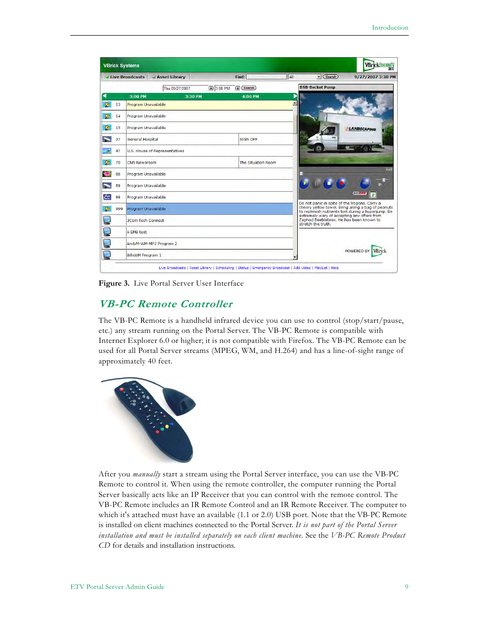 Vb-pc remote controller | VBrick Systems ETHERNETV 4410-0118-0009 User Manual | Page 21 / 202