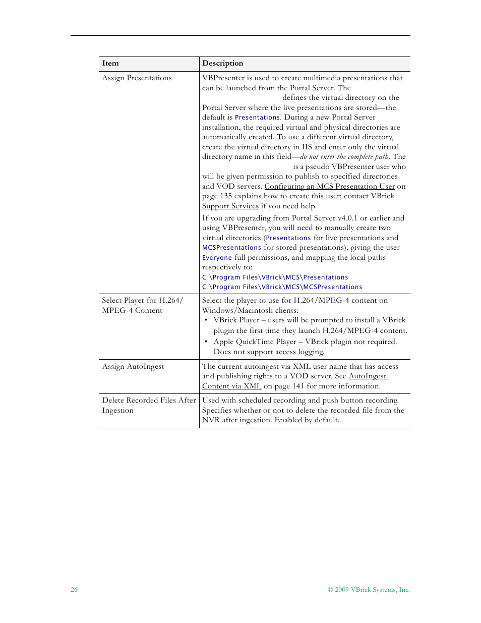 VBrick Systems ETHERNETV 4410-0118-0009 User Manual | Page 38 / 202