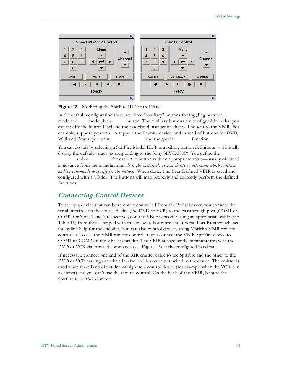 Connecting control devices | VBrick Systems ETHERNETV 4410-0118-0009 User Manual | Page 63 / 202