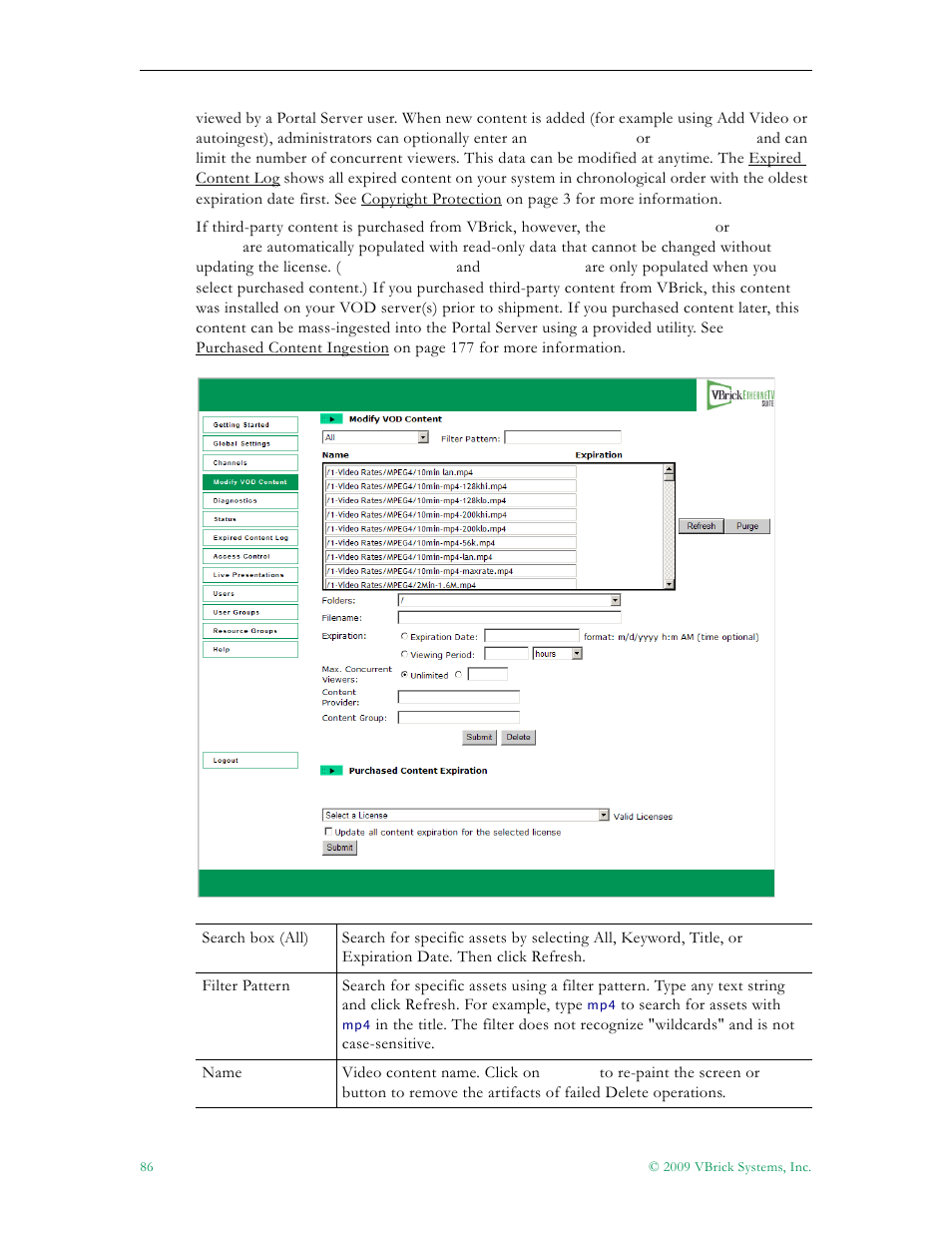 VBrick Systems ETHERNETV 4410-0118-0009 User Manual | Page 98 / 202