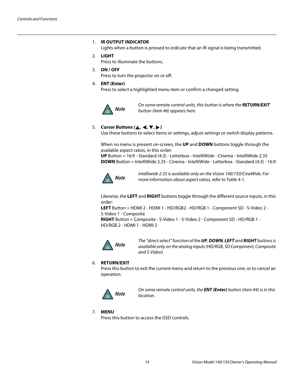 Pre l iminar y | Vidikron 140/150 User Manual | Page 26 / 114