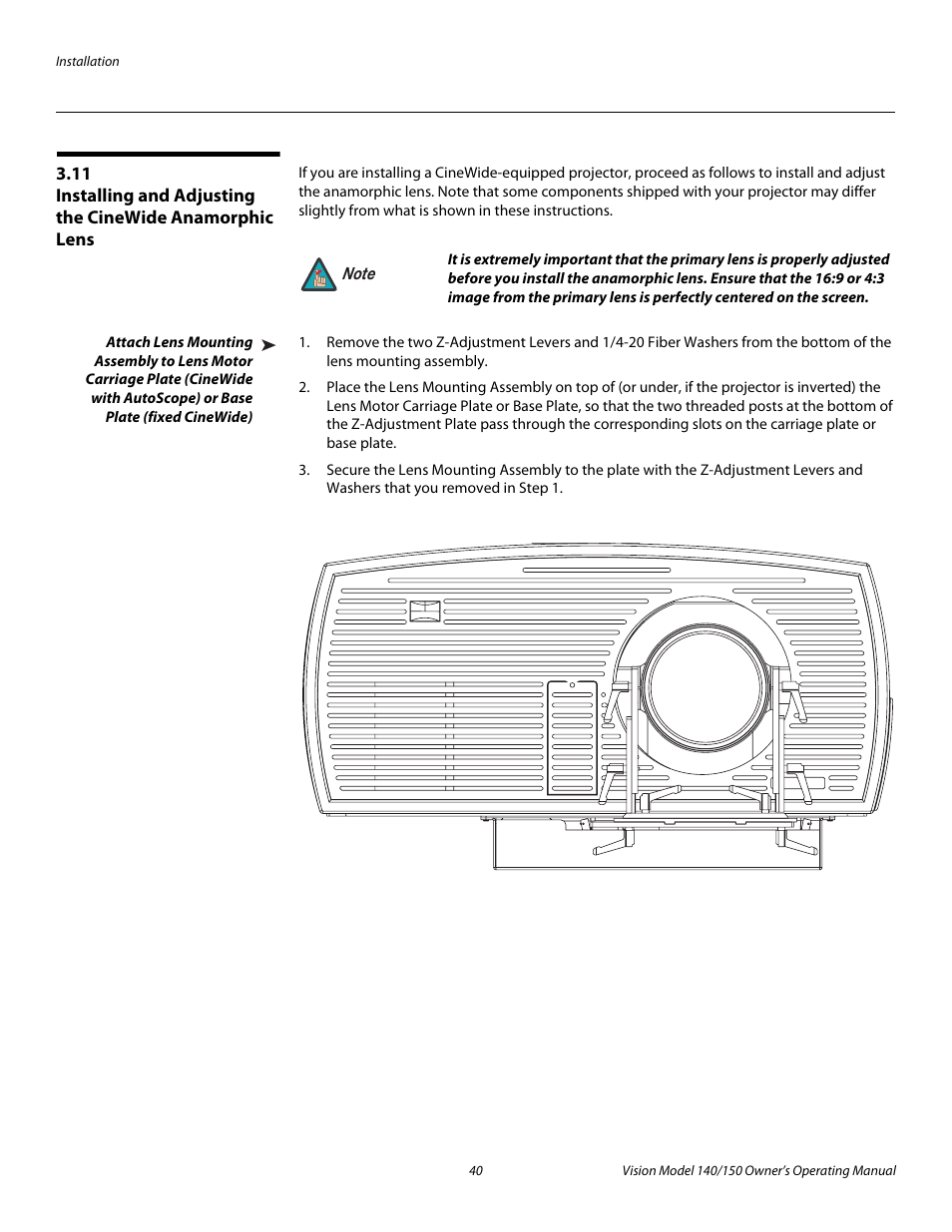 Pre l iminar y | Vidikron 140/150 User Manual | Page 52 / 114