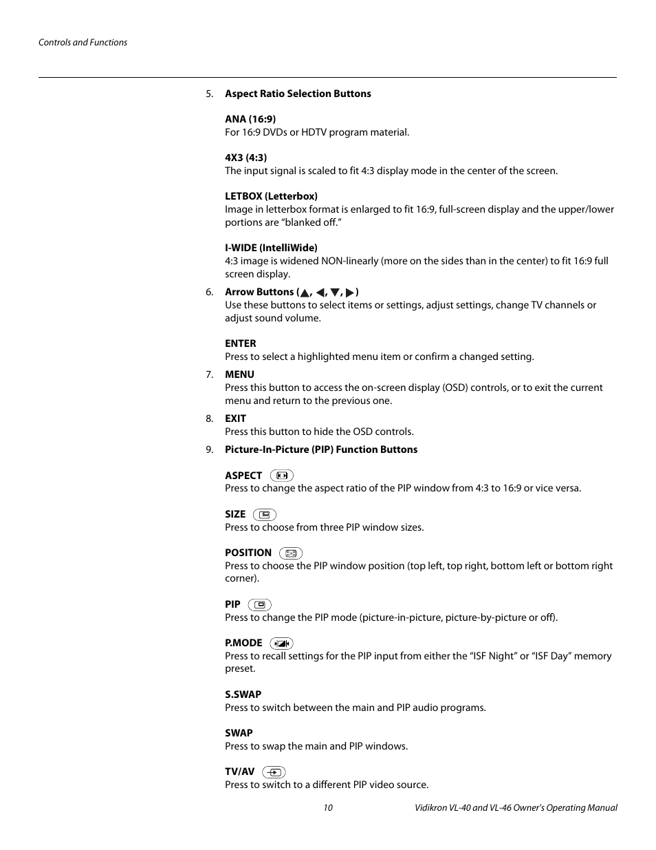 Pre l iminar y | Vidikron VL-46 User Manual | Page 20 / 76