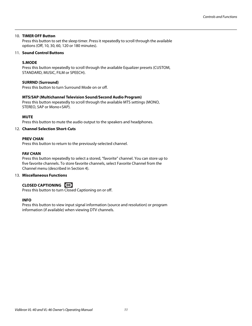 Pre l iminar y | Vidikron VL-46 User Manual | Page 21 / 76