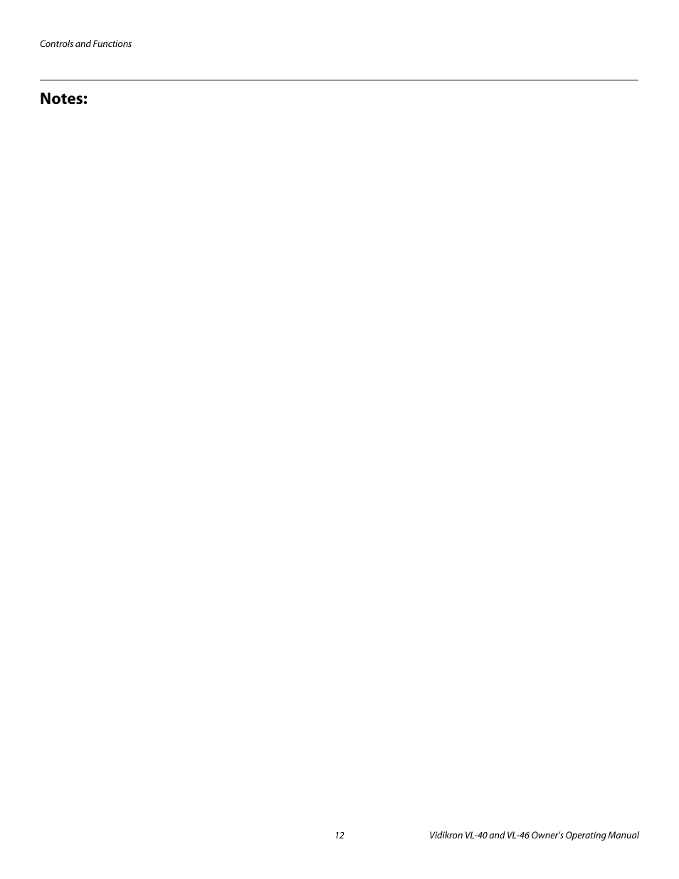 Pre l iminar y | Vidikron VL-46 User Manual | Page 22 / 76