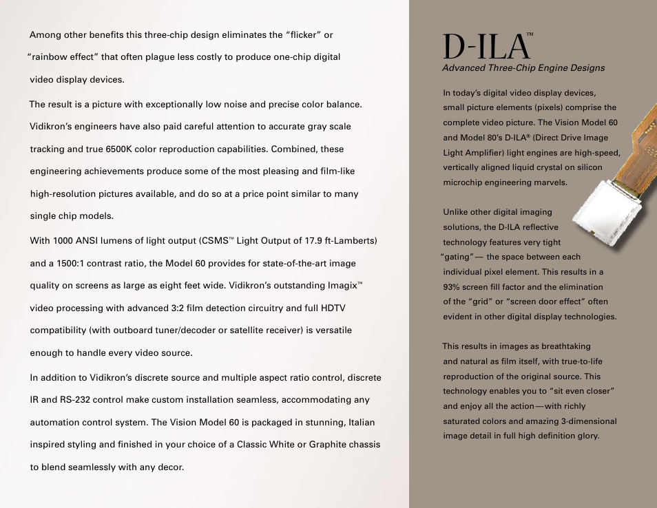D-ila | Vidikron 60 User Manual | Page 3 / 8