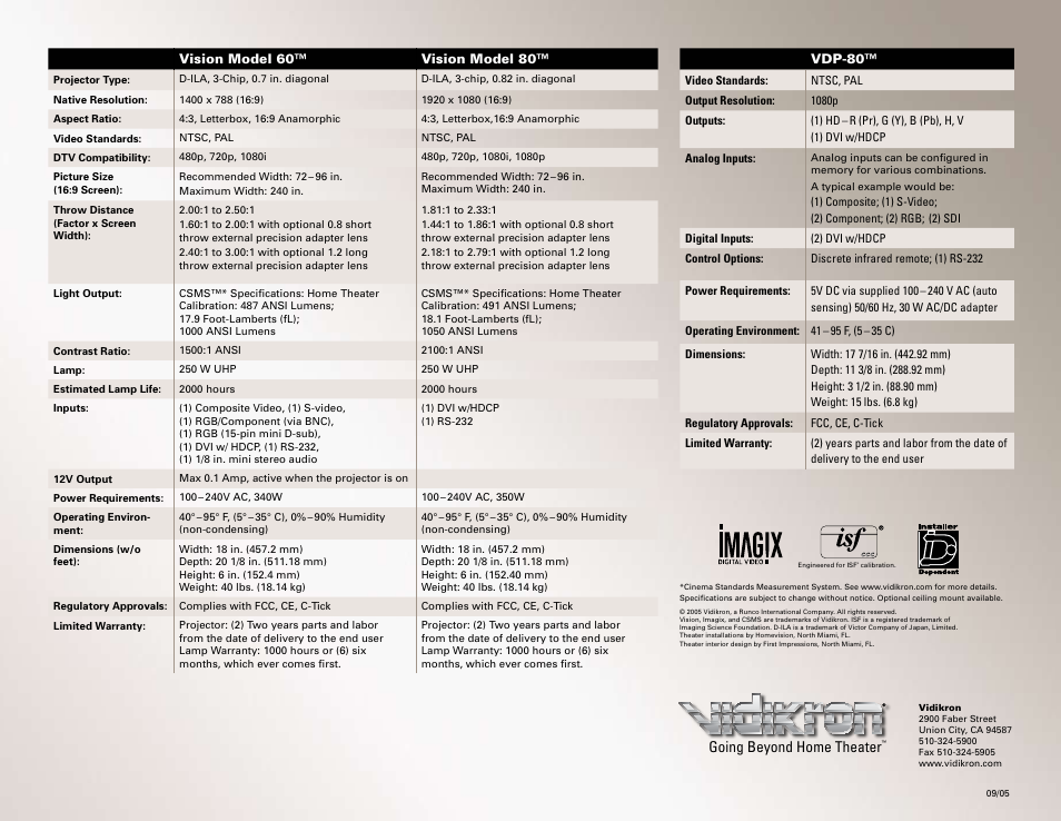 Going beyond home theater | Vidikron 60 User Manual | Page 8 / 8