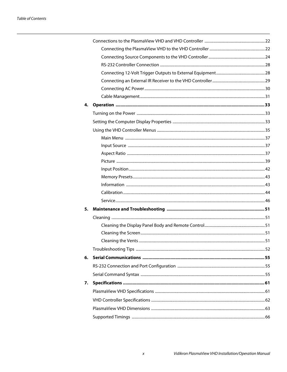 Pre l iminar y | Vidikron PLASMAVIEW VP-6500VHDA User Manual | Page 10 / 82