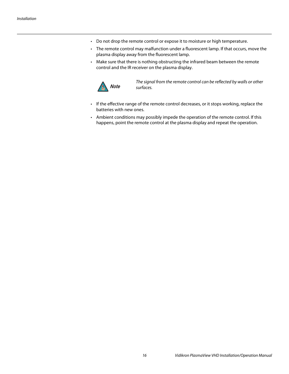 Pre l iminar y | Vidikron PLASMAVIEW VP-6500VHDA User Manual | Page 28 / 82