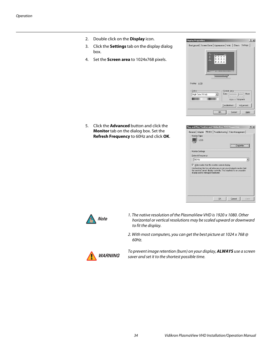 Pre l iminar y | Vidikron PLASMAVIEW VP-6500VHDA User Manual | Page 46 / 82