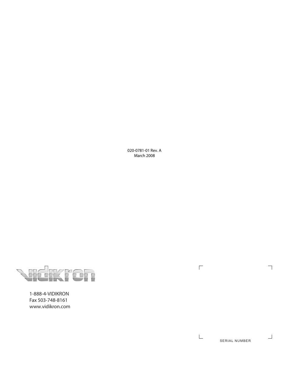Vidikron PLASMAVIEW VP-6500VHDA User Manual | Page 82 / 82