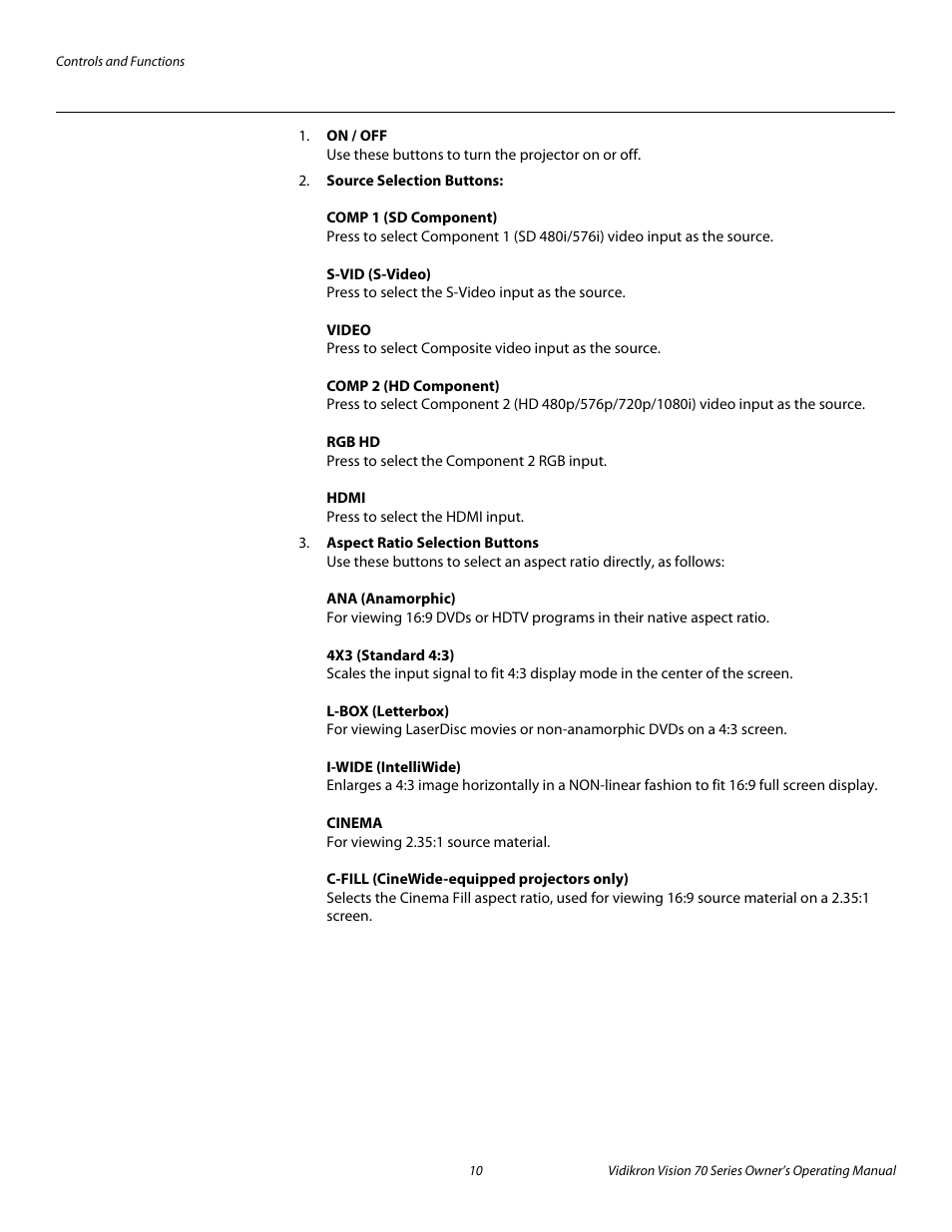 Pre l iminar y | Vidikron vision70 User Manual | Page 22 / 90
