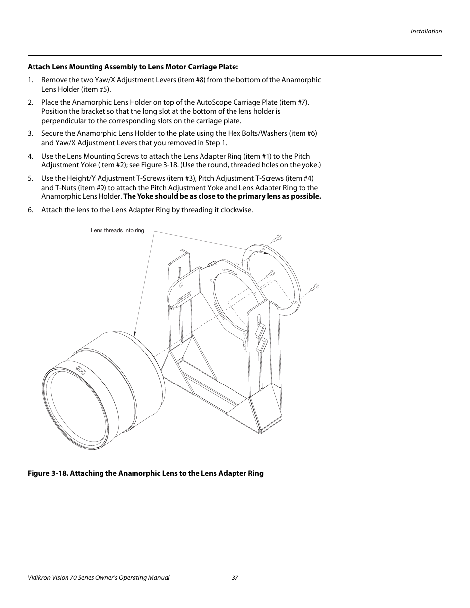 Pre l iminar y | Vidikron vision70 User Manual | Page 49 / 90