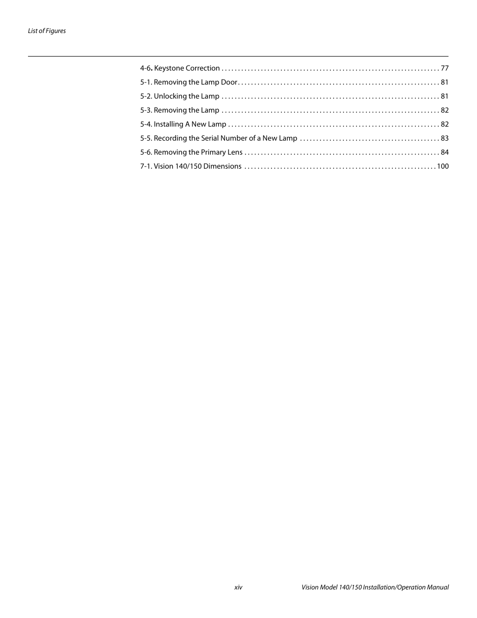 Pre l iminar y | Vidikron Vision 150 User Manual | Page 14 / 116
