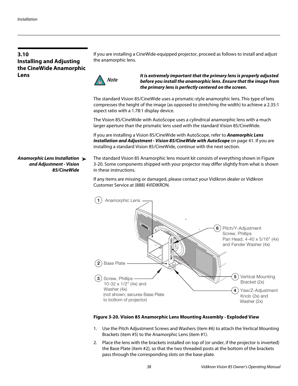 Pre l iminar y | Vidikron Vision Model 85 User Manual | Page 50 / 100