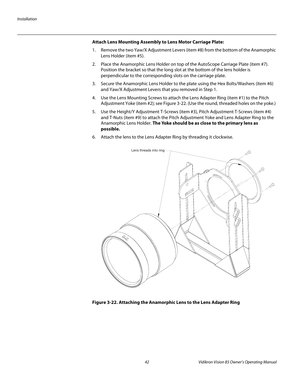 Pre l iminar y | Vidikron Vision Model 85 User Manual | Page 54 / 100