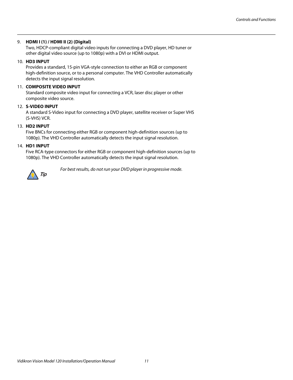 Pre l iminar y | Vidikron Vision 120 User Manual | Page 25 / 92
