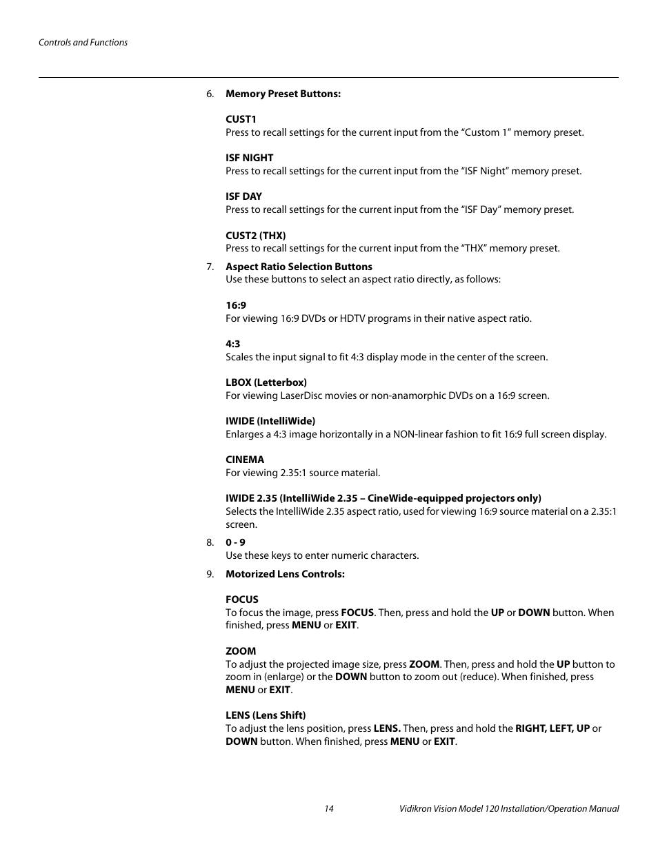Pre l iminar y | Vidikron Vision 120 User Manual | Page 28 / 92