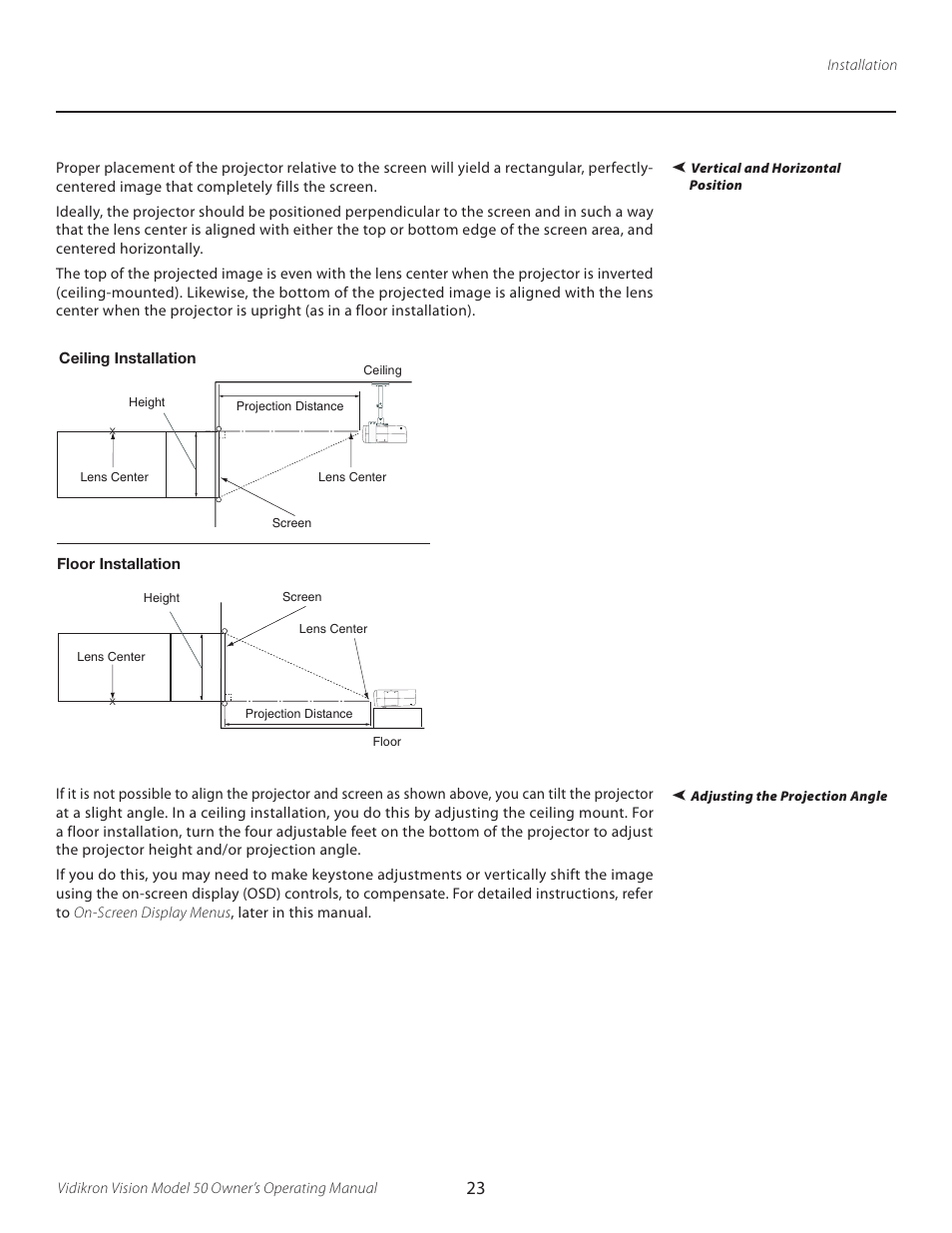 Vidikron VERSION 50 User Manual | Page 23 / 58