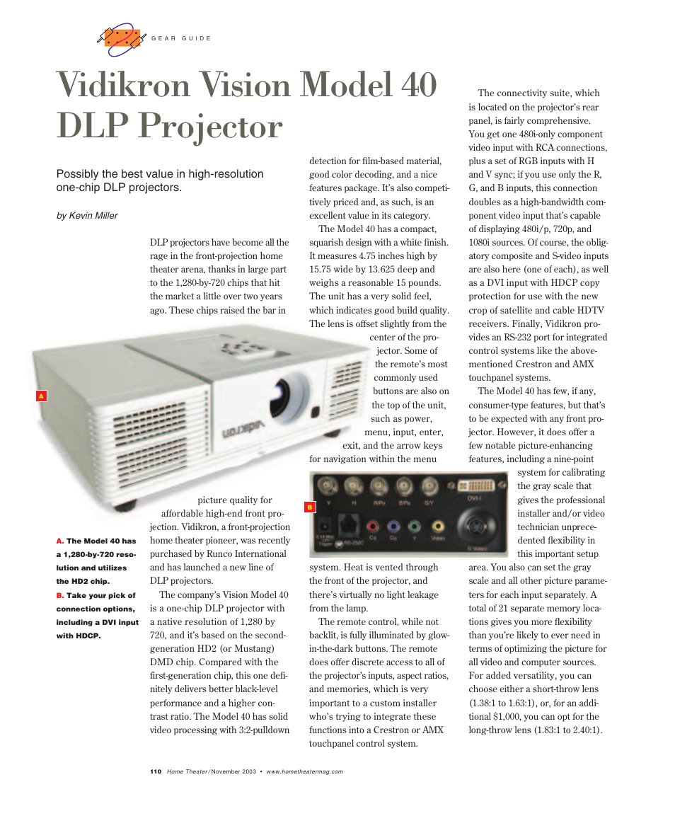 Vidikron 40 HT User Manual | 3 pages