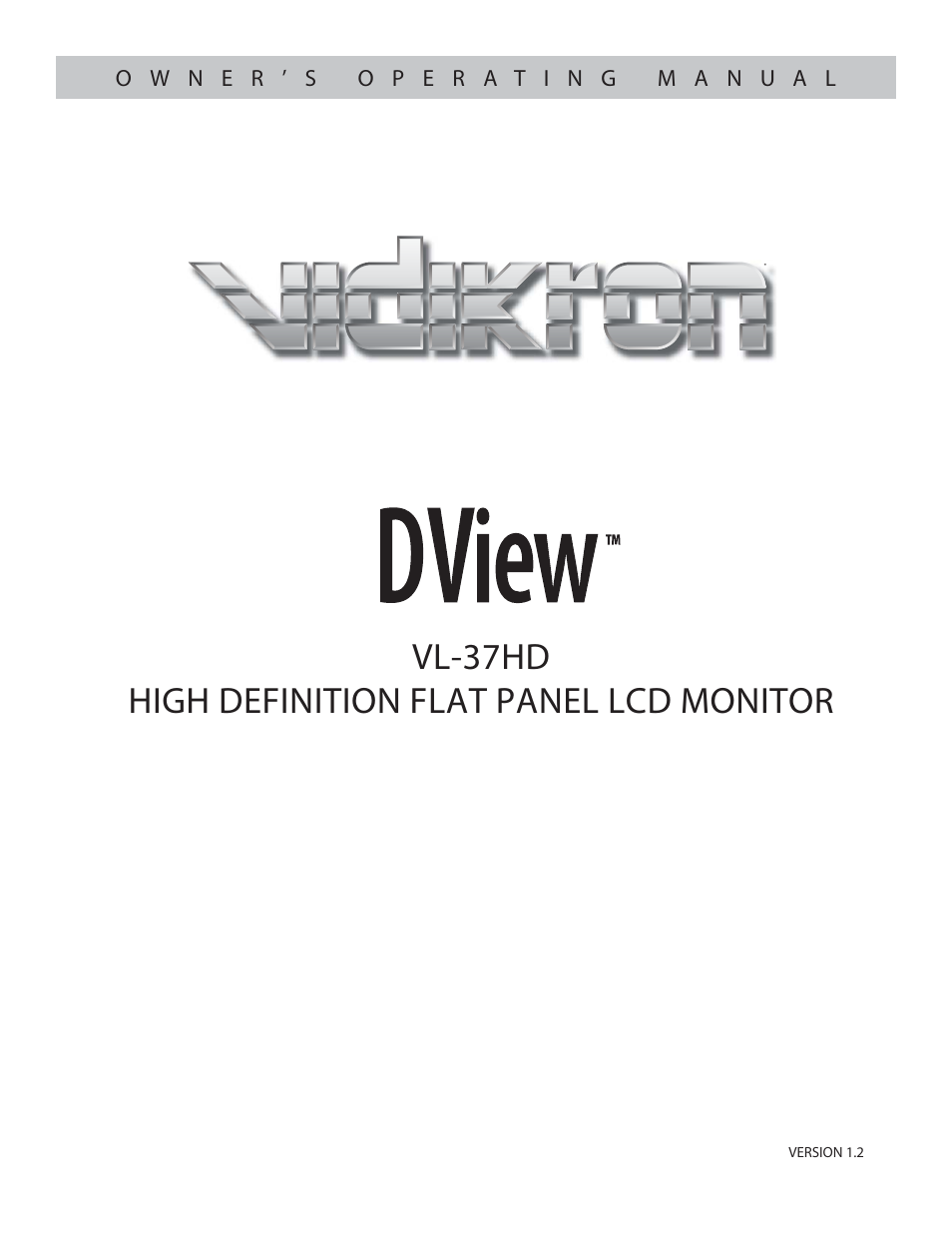 Vidikron VL-37 User Manual | 66 pages