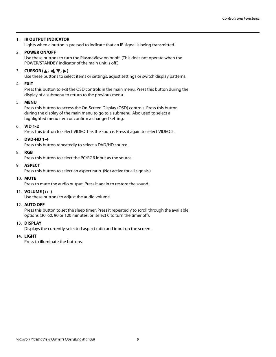 Pre l iminar y | Vidikron VP-5000 User Manual | Page 19 / 70