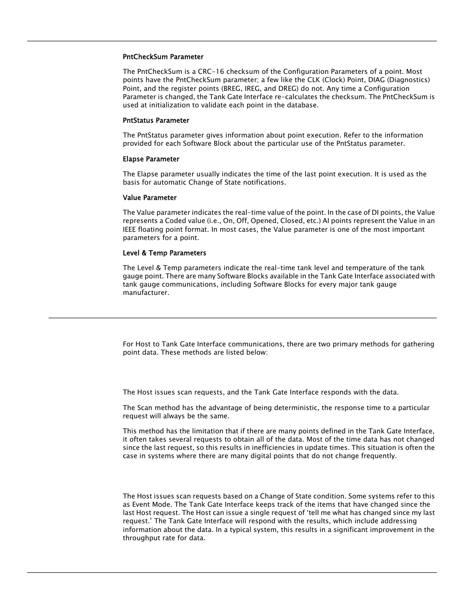 3 gathering point data, 1 standard request-response format, 2 change of state format | Varec TankGate Interface 8315 Series User Manual | Page 33 / 110