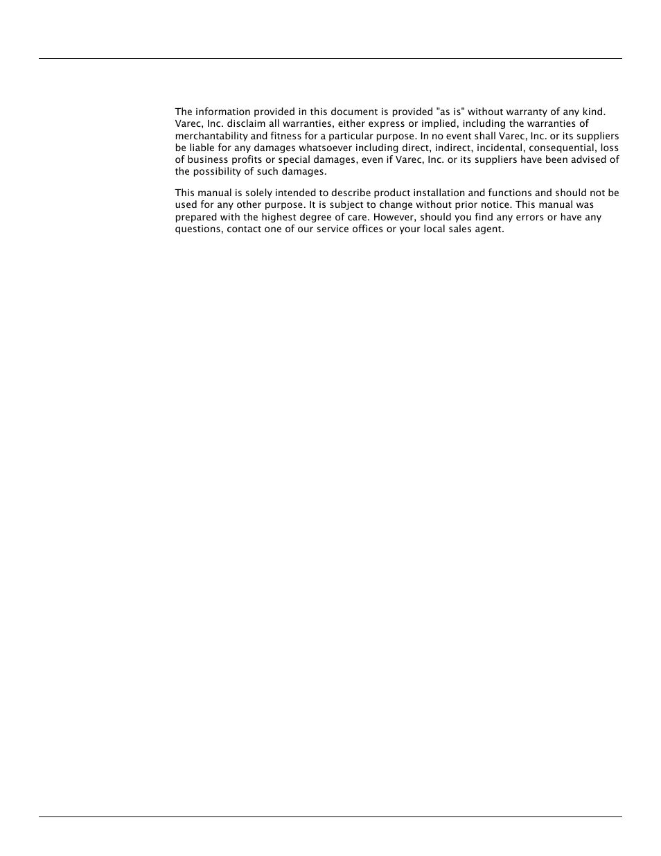 Terms of use | Varec TankGate Interface 8315 Series User Manual | Page 4 / 110