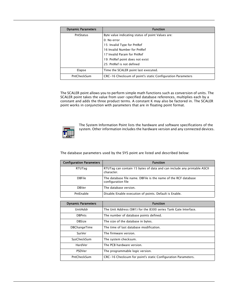 10 system information (sys) | Varec TankGate Interface 8315 Series User Manual | Page 49 / 110
