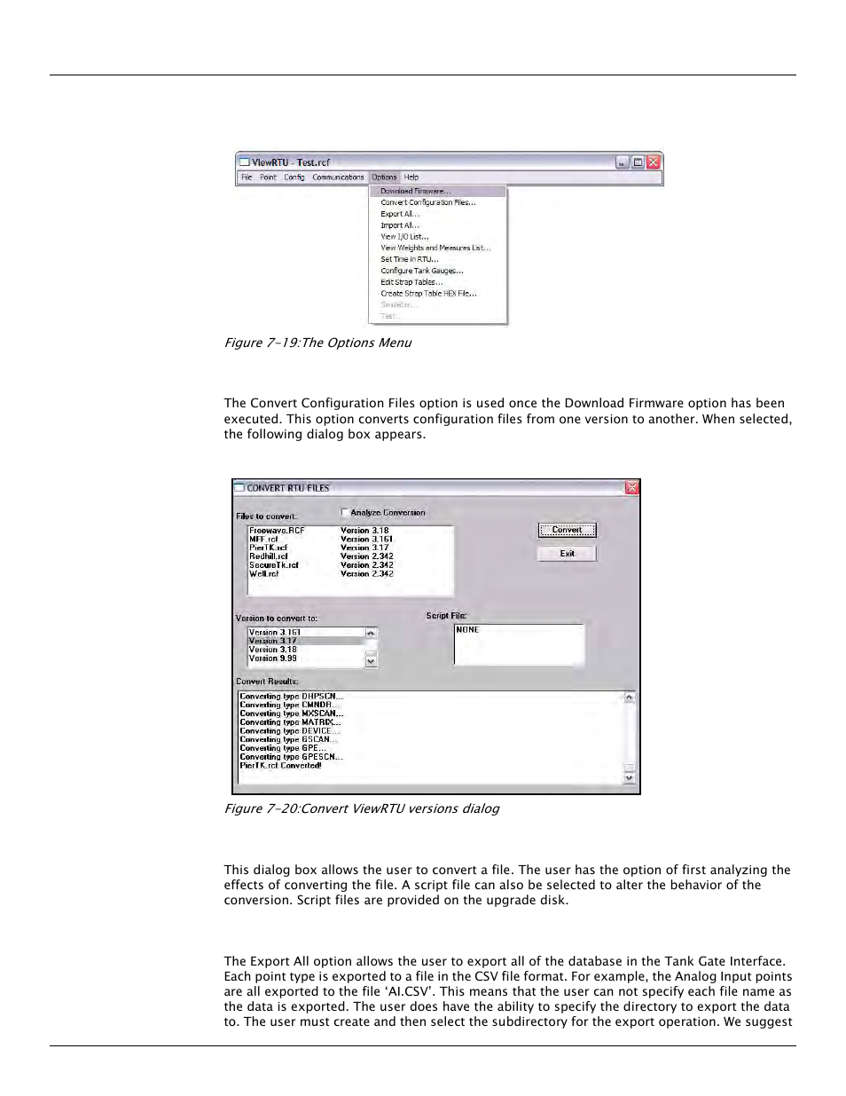 5 the options menu | Varec TankGate Interface 8315 Series User Manual | Page 85 / 110