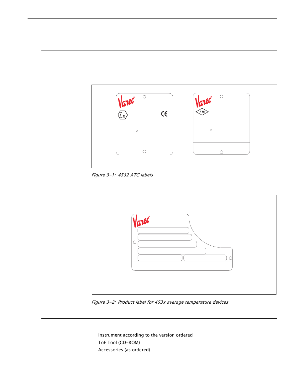 3 identification, 1 device designation, 1 nameplate | 2 scope of delivery, Identification, Device designation, Nameplate, Scope of delivery, 1 device designation 3.1.1 nameplate, Varec, inc. 7 | Varec 4532 User Manual | Page 17 / 70