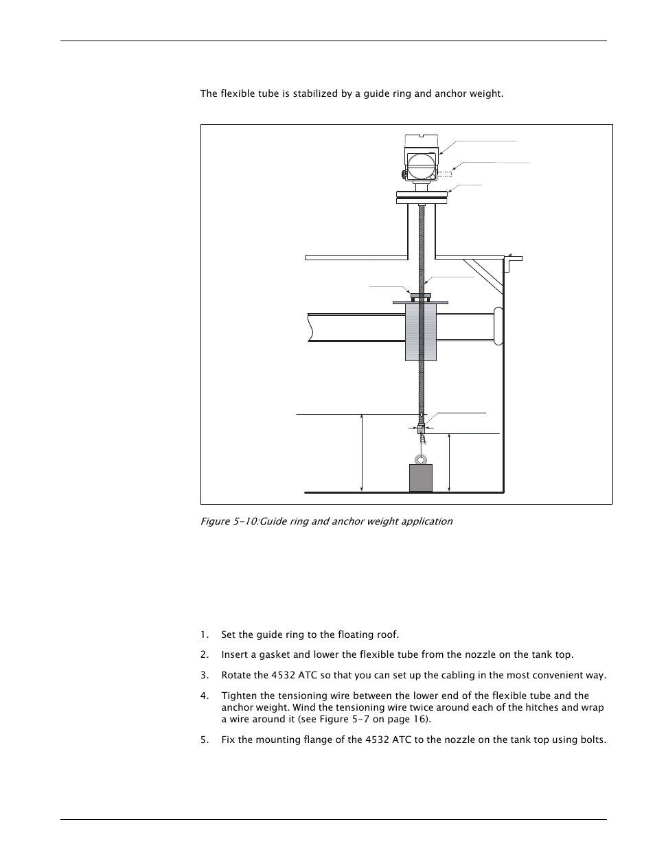 3 guide ring and anchor weight method, Guide ring and anchor weight method | Varec 4532 User Manual | Page 31 / 70