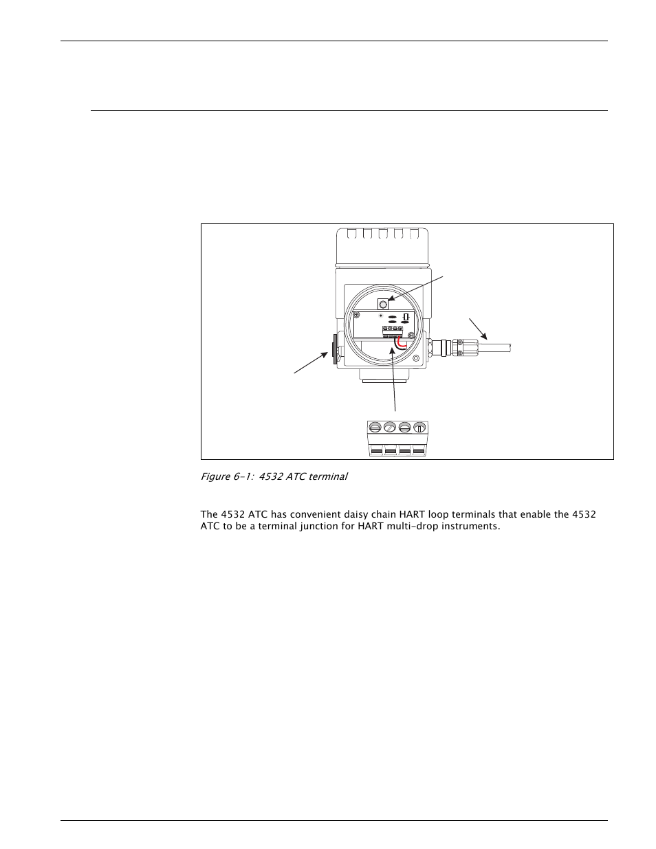 6 wiring, 1 terminal connection, 1 4532 atc terminal | Wiring, Terminal connection, 4532 atc terminal, 6wiring, Varec, inc. 23, 4532 wiring | Varec 4532 User Manual | Page 33 / 70